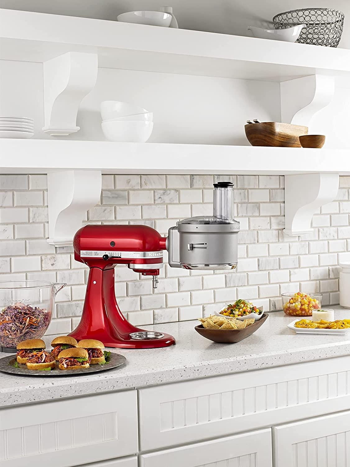 KitchenAid KSM2FPA Food Processor Attachment, Dicing Kit, Silver