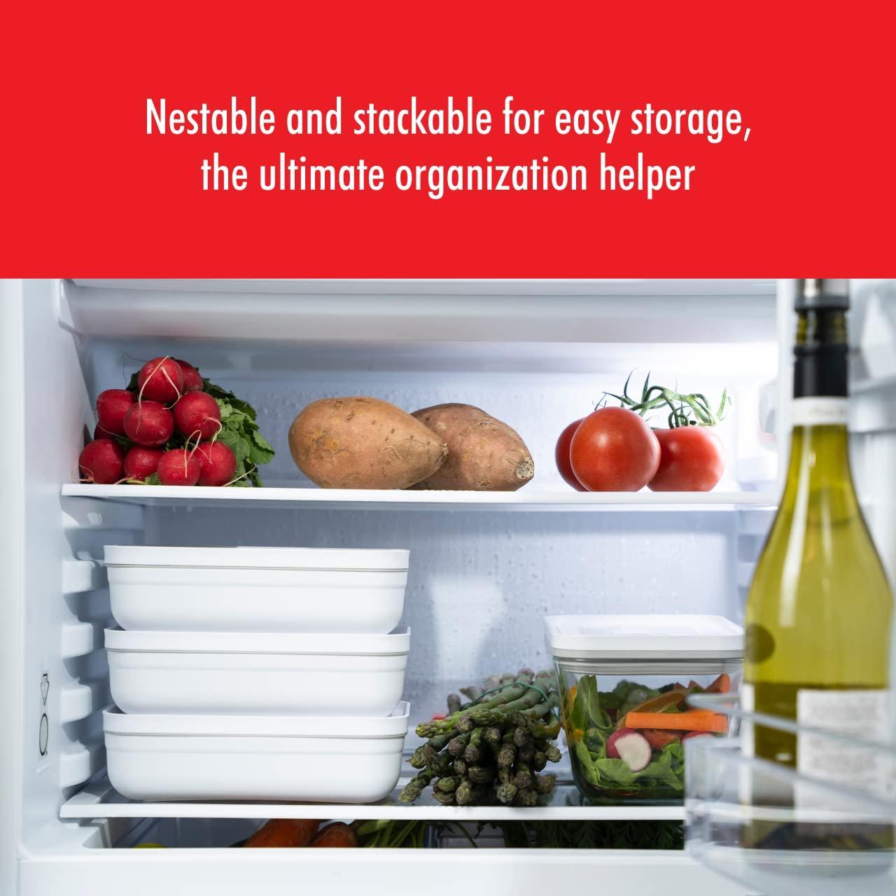 ZWILLING Fresh & Save Flat Lunch Box Large, Airtight Food Storage Container, Meal Prep Container, BPA-Free, Grey