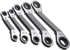 Sturdy 5Pcs Metric Offset Ring Wrench Spanner Tools Ratchet Metric Hand DIY Tool Set Hardware Tool Kits Safety