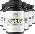 Golden After 50 Nerve Rejuv - Nerve Health Support - 60 Gelatin Capsules, 507mg - Nerve Pain Relief Supplement with Alpha Lipoic Acid and Vitamin B 6 and 12, Vitamin D, Turmeric, Passion Flower