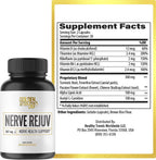 Golden After 50 Nerve Rejuv - Nerve Health Support - 60 Gelatin Capsules, 507mg - Nerve Pain Relief Supplement with Alpha Lipoic Acid and Vitamin B 6 and 12, Vitamin D, Turmeric, Passion Flower