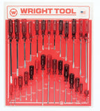 Wright Tool D973 Screwdrivers Jumbo Three Flute Ergonomic Handle, 28-Piece