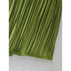 solid color pleated blouse