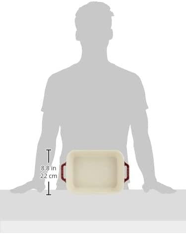 STAUB Ceramics Rectangular Baking Dish Set, 2 pc, Red