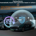Three-record High-definition Night Vision  Driving Recorder Suction Cup Three-lens Car Front And Rear Simultaneous Video Tape Reversing Wide Angle