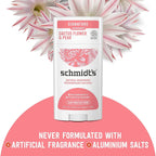 Schmidt's 100% Natural Origin Ingredient Deodorant Stick Cactus Flower &amp; Pear 2 Count for 24-Hour Odor Protection 2.65 oz