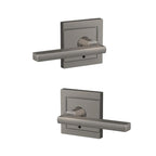 Custom Latitude Satin Nickel Upland Trim Dummy Door Lever (2-pack)