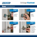 Custom Latitude Satin Nickel Upland Trim Dummy Door Lever (2-pack)