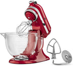 KitchenAid KSM155GBCA 5-Qt. Artisan Design Series with Glass Bowl - Candy Apple Red