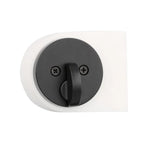 Uptown Low Profile Iron Black Round Contemporary Single Cylinder Deadbolt featuring SmartKey Security