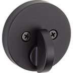Uptown Low Profile Iron Black Round Contemporary Single Cylinder Deadbolt featuring SmartKey Security