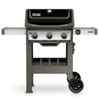 Propane Gas Grill 3-Burner  Steel Warming Rack 2-Wheels Black