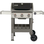 Propane Gas Grill 3-Burner  Steel Warming Rack 2-Wheels Black