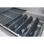 Propane Gas Grill 3-Burner  Steel Warming Rack 2-Wheels Black
