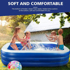 YB&amp;GQ Summer Water Party Kiddie Paddling Pool for Kids Adult Infant,Oversize Thickened Inflatable Swimming Pool,Outdoor Easy Set Family LounPool A 130x90cm(51x35inch)