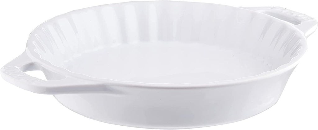 STAUB Ceramics Bakeware-Pie-Pans Dish, 9-inch, White