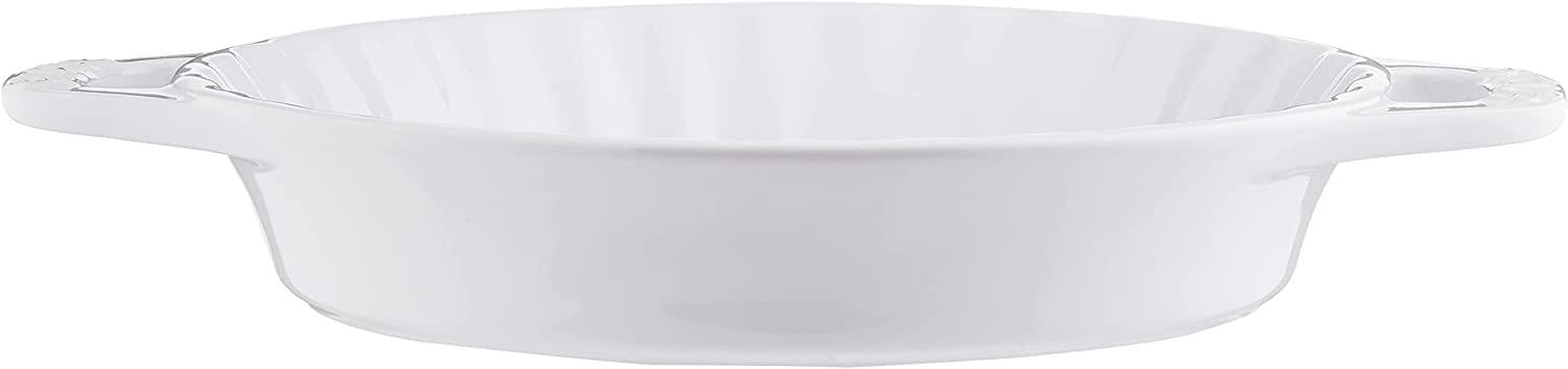 STAUB Ceramics Bakeware-Pie-Pans Dish, 9-inch, White
