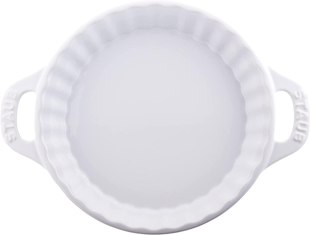 STAUB Ceramics Bakeware-Pie-Pans Dish, 9-inch, White