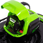 Greenworks Pro 80V 21 inch Brushless Self-Propelled Lawn Mower 4.0Ah Battery and Charger Included, MO80L410 & PRO 80V 16 inch Cordless String Trimmer (Attachment Capable), Tool Only, GST80320