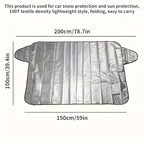 1pc Keep Your Car Protected From Snow And Sun With Our Foldable Windshield Cover!