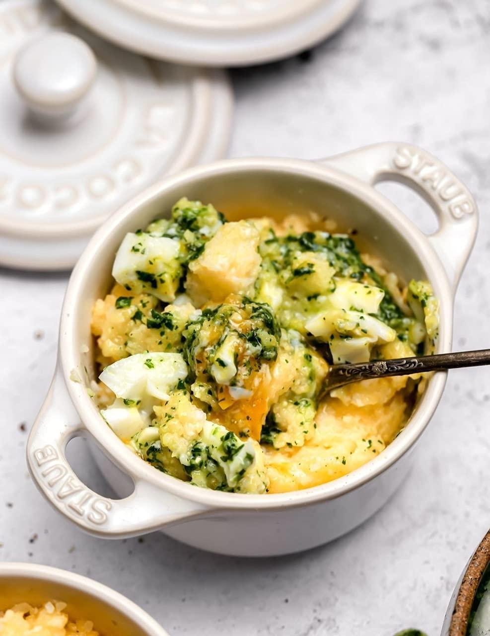 STAUB Ceramics Mini Round Cocotte Set, 3-piece, Rustic Ivory