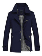 business casual coat washed cotton turndown collar jacket for men