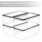 1/2/3pcs Airtight Food StoraContainers With Lids 3.2L, Plastic Spaghetti Container, PP Material BPA Kitchen Pantry Organization And Storage