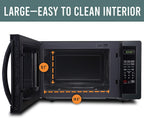 Farberware Classic FMO11AHTBSB 1.1 Cu. Ft. 1000-Watt Microwave Oven, Black  Steel