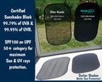 kinder Fluff Car Window Shade (4Pack)-Car Sun Shade for Baby-The Only Certified car Sun Shade to Block 99.95% UVR-Mom’s Choice Gold Award Winning Car Window Shade for Baby &amp; Aircraft Pilot