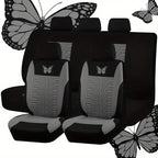 Upgrade Your Car Interior with a Universal Butterfly Pattern Tire Shape Auto Seat Cover Set - Airbag Safe &amp; Perfect for Trucks, Vans &amp; SUVs!