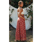 bohemian floral breathable pants