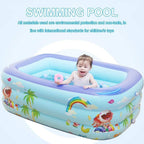 PBQWER Inflatable Paddling Pools for Adults and Kids LarRectangular Swimming Pool for Summer Outdoor Garden, 130 X 95 X 55Cm