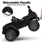 12V Kids Ride On Truck RC Car with LED Lights Music Truck Black