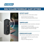 Aged Bronze Connect Z-Wave Plus Smart Deadbolt Alarmed Lock with Camelot Trim &amp; Door Handle Set with Georgian Door Knob