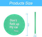 8sanlione 2 Pack Car Cup Holder Coasters, 2.75 Inch Non-Slip PVC Insert Cup Coaster, Anti-Scratch Auto Cup Mats for Women Men, Vehicle Interior Accessories for Car, SUV, Truck (D Light Green/2PCS)