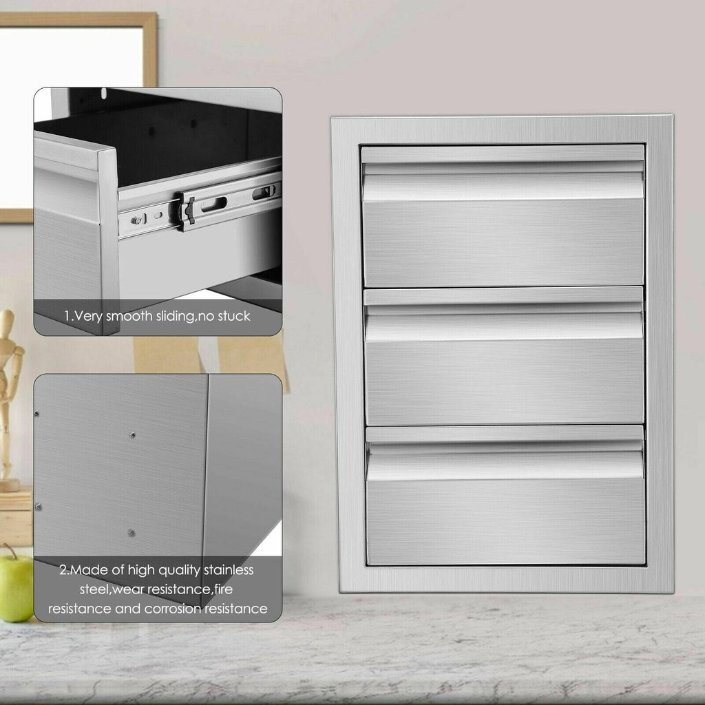 Outdoor Kitchen/bbq Island  Steel Drawer Cabinet Combination Storage