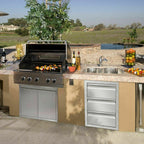 Outdoor Kitchen/bbq Island  Steel Drawer Cabinet Combination Storage