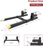 YITAMOTOR 60" 4000LBS Clamp on Pallet Forks Light Duty Forks for Tractor Loader Bucket with Adjustable Stabilizer Bar