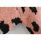 vintage leopard print knitted sweater