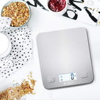 Etekcity Food Kitchen Scale, Digital Grams and Ounces for Weight Loss, Baking, Cooking, Keto and Meal Prep, Large, Silver Stainless Steel