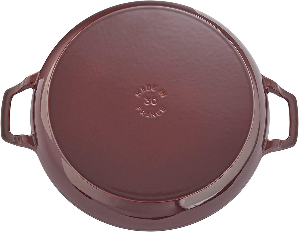 Staub Cast Iron 3.5-qt Braiser with Glass Lid - Grenadine