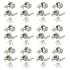 Steel Entry Door Lever Combo Lock Set with Deadbolt and 4 SC1 Keys, Keyed Alike (12-Pack)
