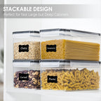 Organize Your Kitchen Pantry with These 3.2L Airtight Plastic StoraContainers - BPA &amp; Labeless!