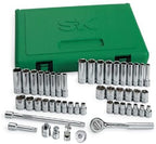 SK 91848 Fractional Socket Set – 48-Piece Metric Assortments, Durable, Corrosion Resistant Impact Units. Universal Joint Socket Set