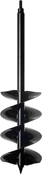 Power Planter Auger Drill Bit Extension (7" x 28") with 1/2" Non-Slip Hex Drive — Garden Auger for Planting Gallon Potted Plants and Post Holes — Auger Digging Tool for Dirt, Clay, Soil and Sand
