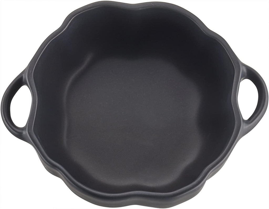 STAUB Ceramic Pumpkin Dish, .75 Qt, 24-oz, Matte Black, Oven Safe