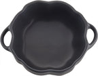 STAUB Ceramic Pumpkin Dish, .75 Qt, 24-oz, Matte Black, Oven Safe