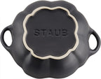 STAUB Ceramic Pumpkin Dish, .75 Qt, 24-oz, Matte Black, Oven Safe
