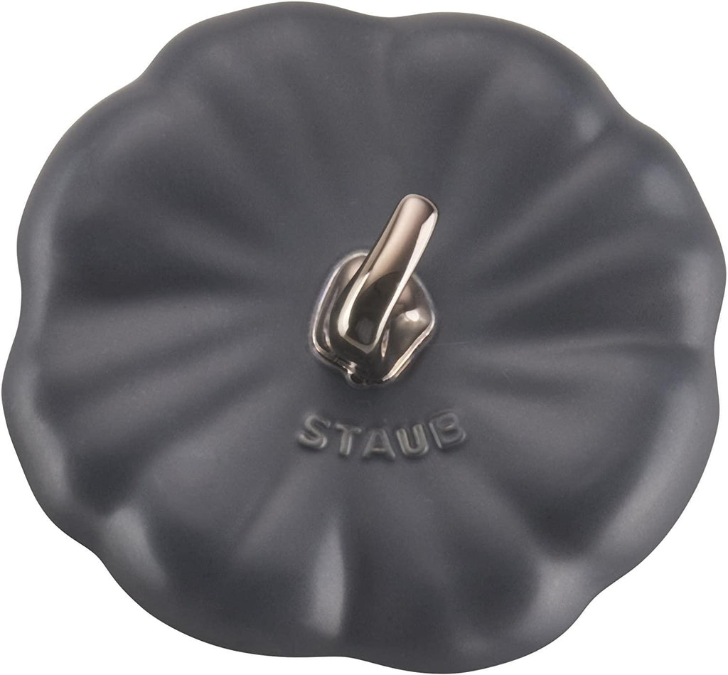 STAUB Ceramic Pumpkin Dish, .75 Qt, 24-oz, Matte Black, Oven Safe
