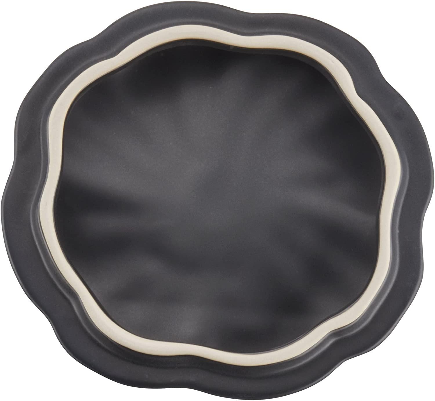 STAUB Ceramic Pumpkin Dish, .75 Qt, 24-oz, Matte Black, Oven Safe